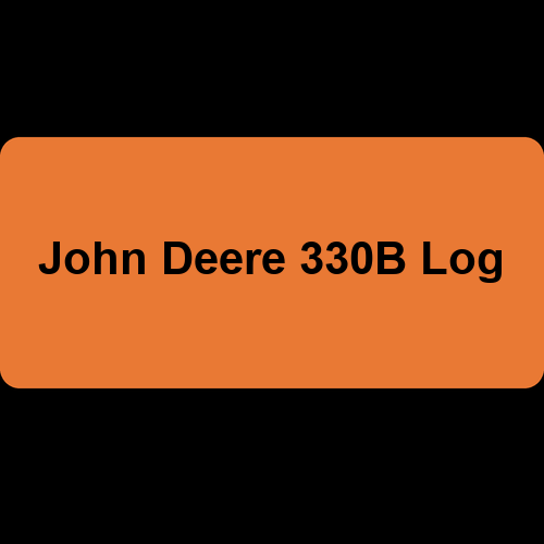 John Deere 330B Log